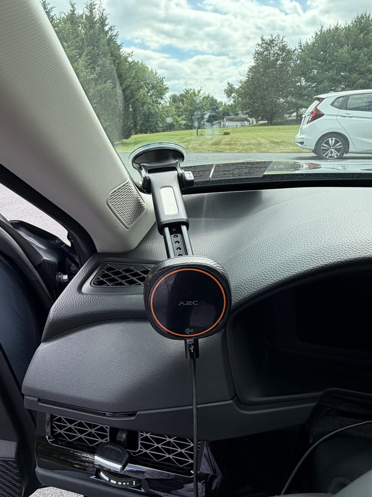 APPS2Car Magnetic Phone Mount for Car, Dashboard & Windshield Suction Cup Holder with Telescopic Arm, Requires Metal Plate for Proper Use, Fit for Android Smartphones(NOT for MagSafe) customer photo 1
