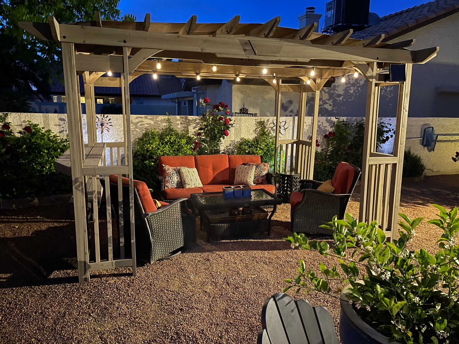 Yardistry 10x14 Madison Cedar Pergola with Removable Snap-on Sunshade, Timber Gray Wood Stain customer photo 2