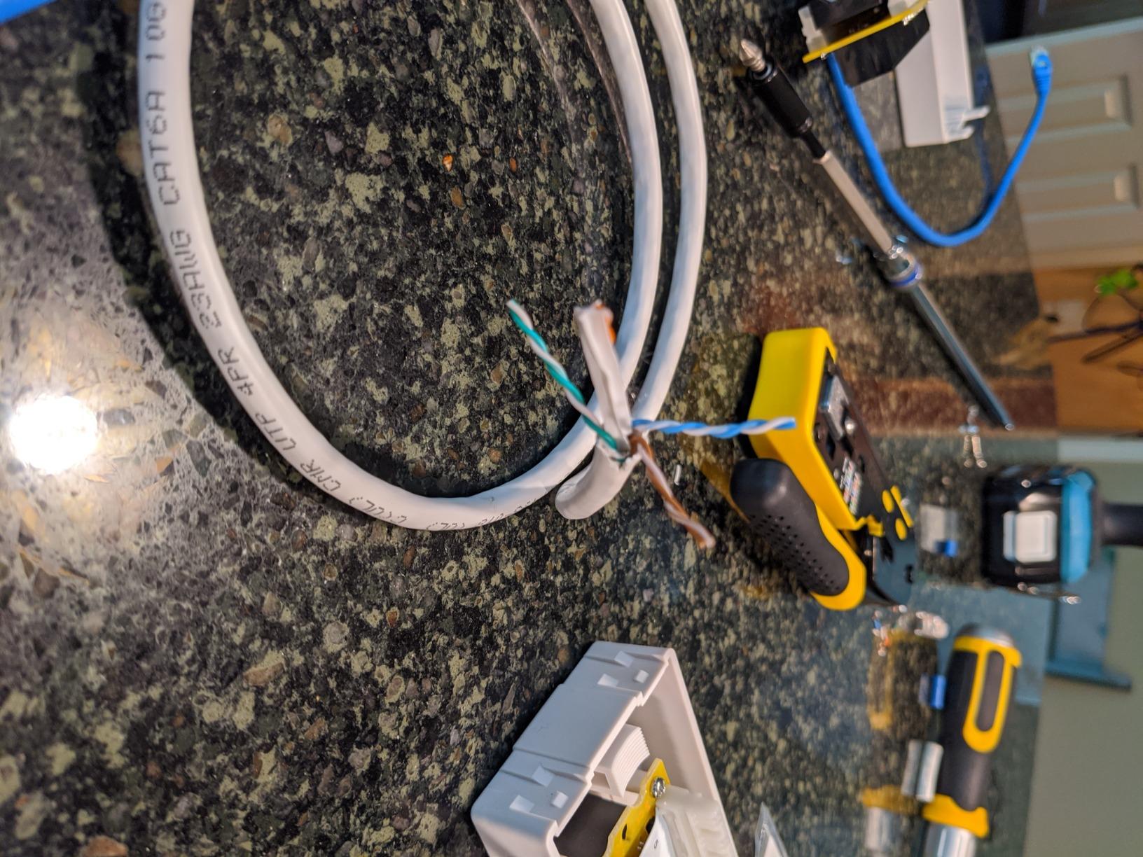 PHAT SATELLITE INTL - Cat6A Riser CMR LAN Network Data Ethernet Patch Cable, Solid Pure Copper 23 AWG, 4-Pair UTP, 550MHz, Pass Thru RJ45 Plug, UL ETL CMR, Assembled in USA (100 feet, White) customer photo 2