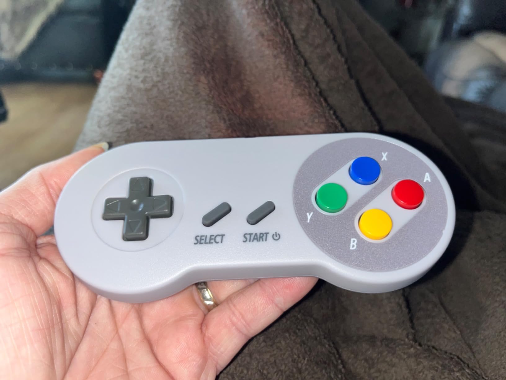 SAFFUN 2 Pack 2.4 GHz Wireless USB Controller Compatible with SNES Games, SNES Retro USB PC Super Classic Controller for Windows PC MAC Linux Genesis Raspberry Pi Retropie (Multicolored Keys) customer photo 1