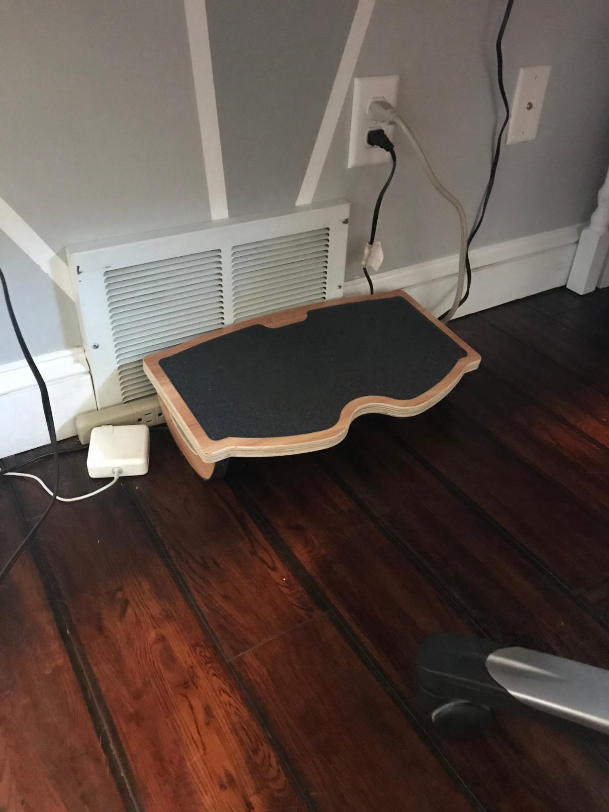 StrongTek Under Desk Footrest, Wooden Rocking Foot Rest, 350lbs, Non-Slip | Standing Desk Use, Ergonomic Foot Stool for Enhanced Circulation, Wide Rocker Balance Board, No Assembly for Office Home customer photo 2