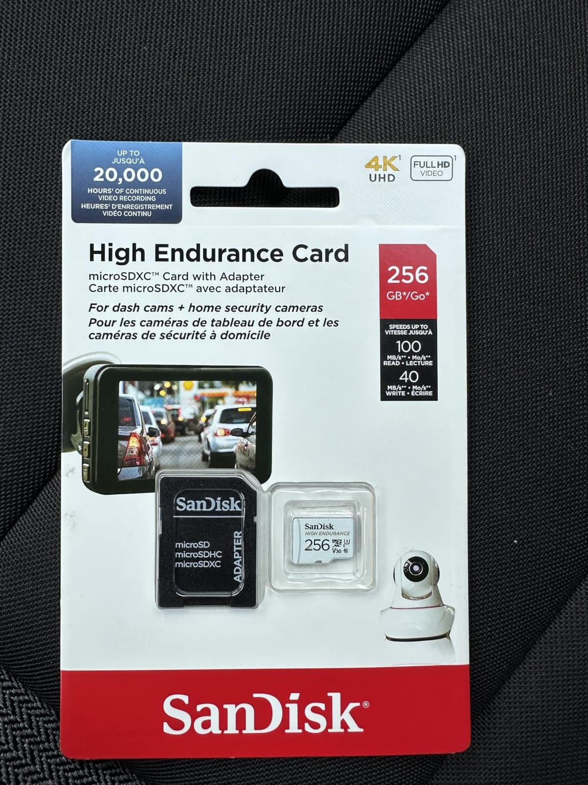 SANDISK 128GB High Endurance Video microSDXC Card with Adapter for dash cam and home monitoring systems - C10, U3, V30, 4K UHD, Micro SD Card - SDSQQNR-128G-GN6IA customer photo 1