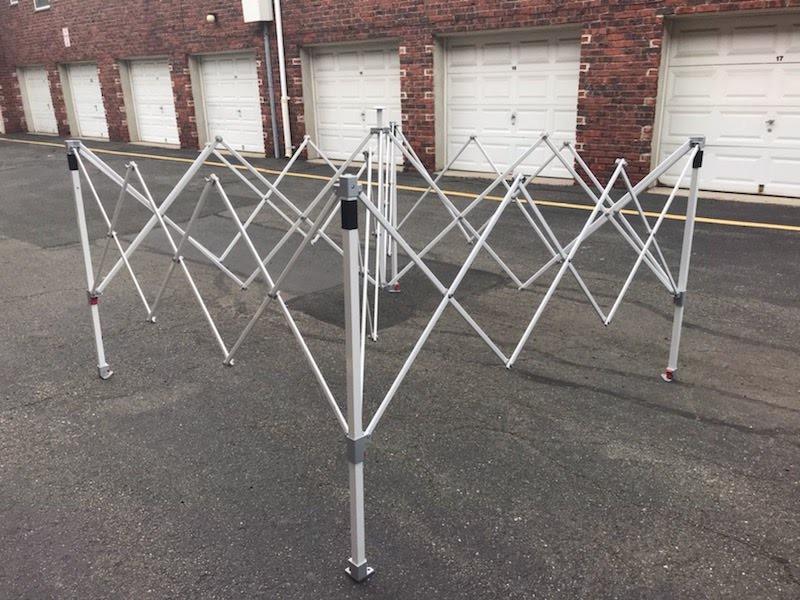 EAGLE PEAK 10' x 10' Heavy Duty Commercial Canopy Tent Pop Up Industrial Instant Canopy Shelter with 100 Square Feet of Shade (White) customer photo 1