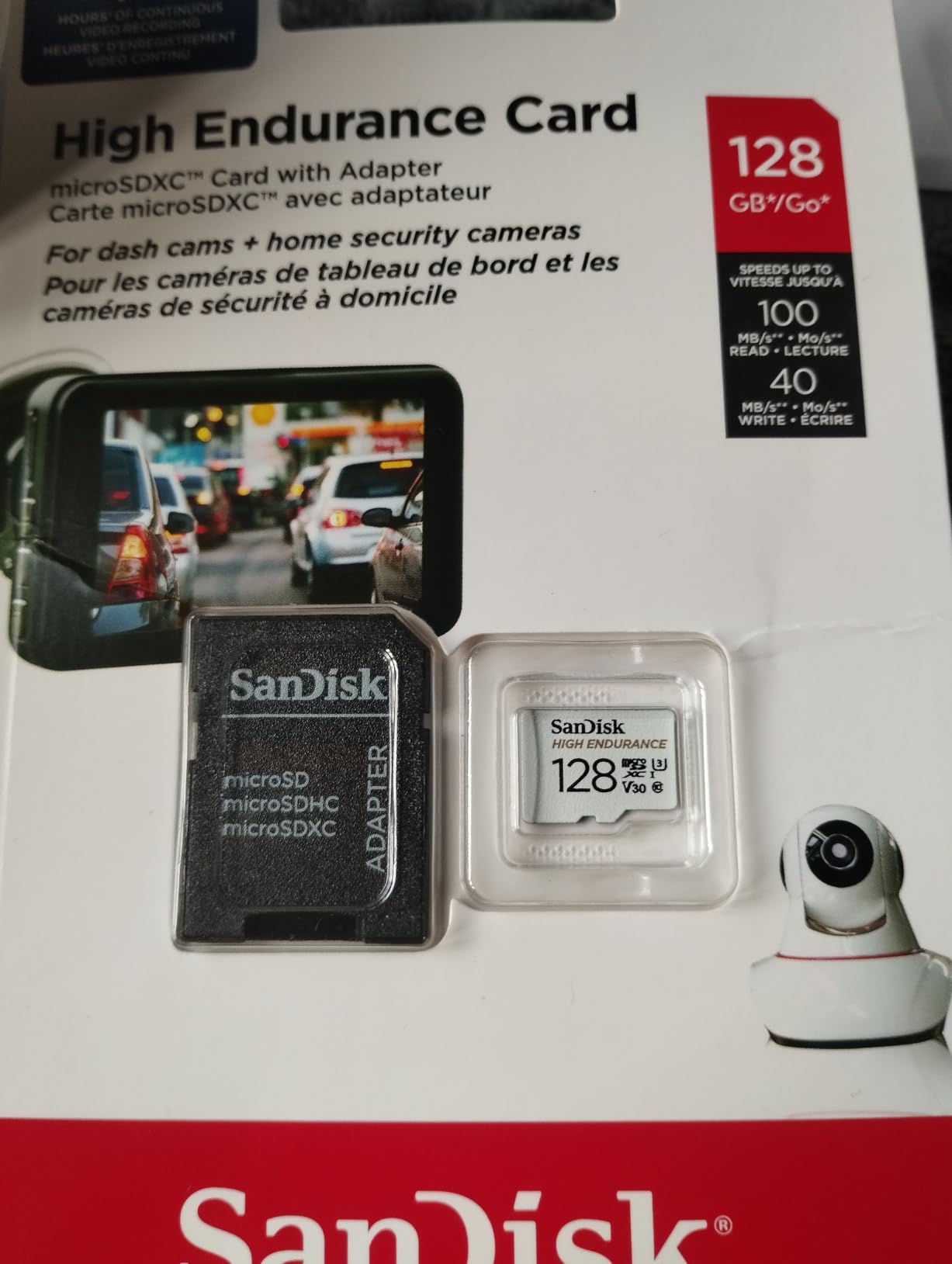 SANDISK 256GB High Endurance Video microSDXC Card with Adapter for dash cam and home monitoring systems - C10, U3, V30, 4K UHD, Micro SD Card - SDSQQNR-256G-GN6IA customer photo 2