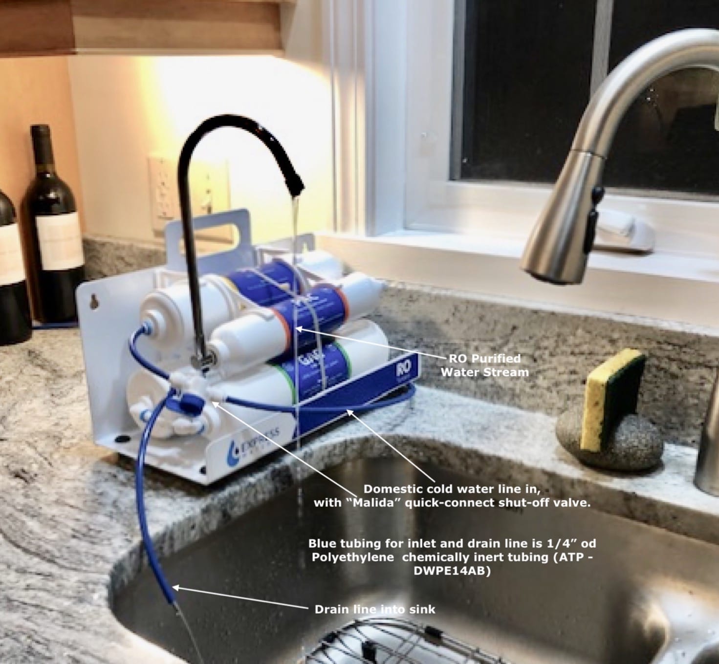 Express Water Countertop Reverse Osmosis Water Filtration System, White customer photo 2