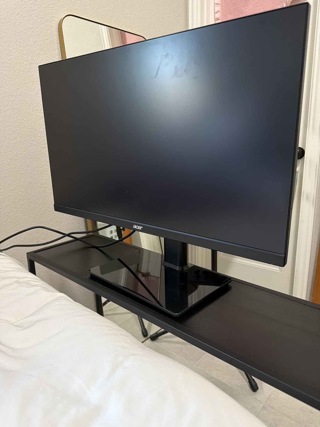 Single LCD Computer Monitor Free-Standing Desk Stand Mount Riser for 13 to 32 inch screens, Height Adjustable customer photo 2