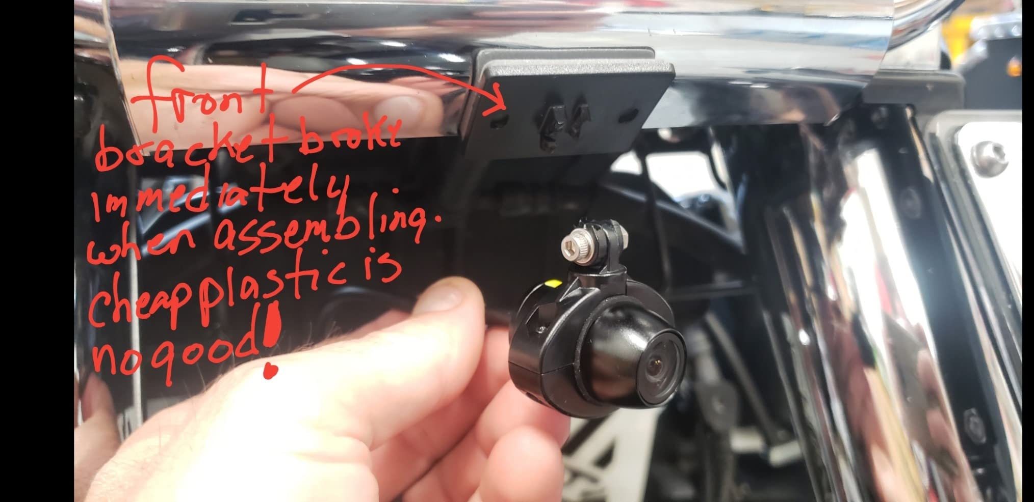 VSYSTO WiFi Motorcycle Dash Cam, 2 Channels 130° Wide Angle Lens Starlight Night Vision Front & Rear HD 1080P Camera Motorbike DVR System, G-Sensor, Loop Recording (Black-D6L) customer photo 1