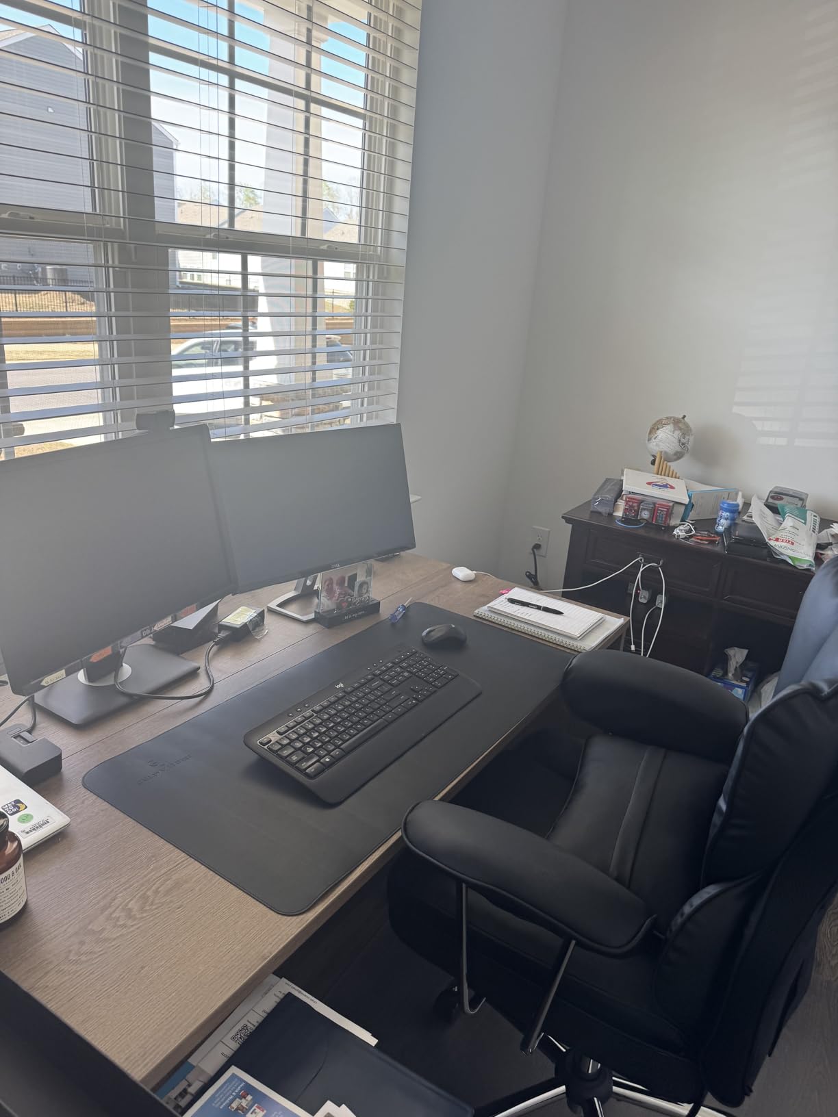 Gallaway Leather Desk Mat, Office Writing Desk Pad, Large 36