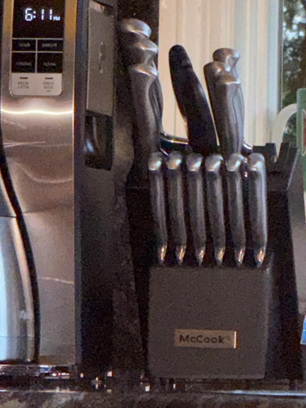 McCook Kitchen Knife Set 15PC Knife Block Set w Built-in Sharpener customer photo 1