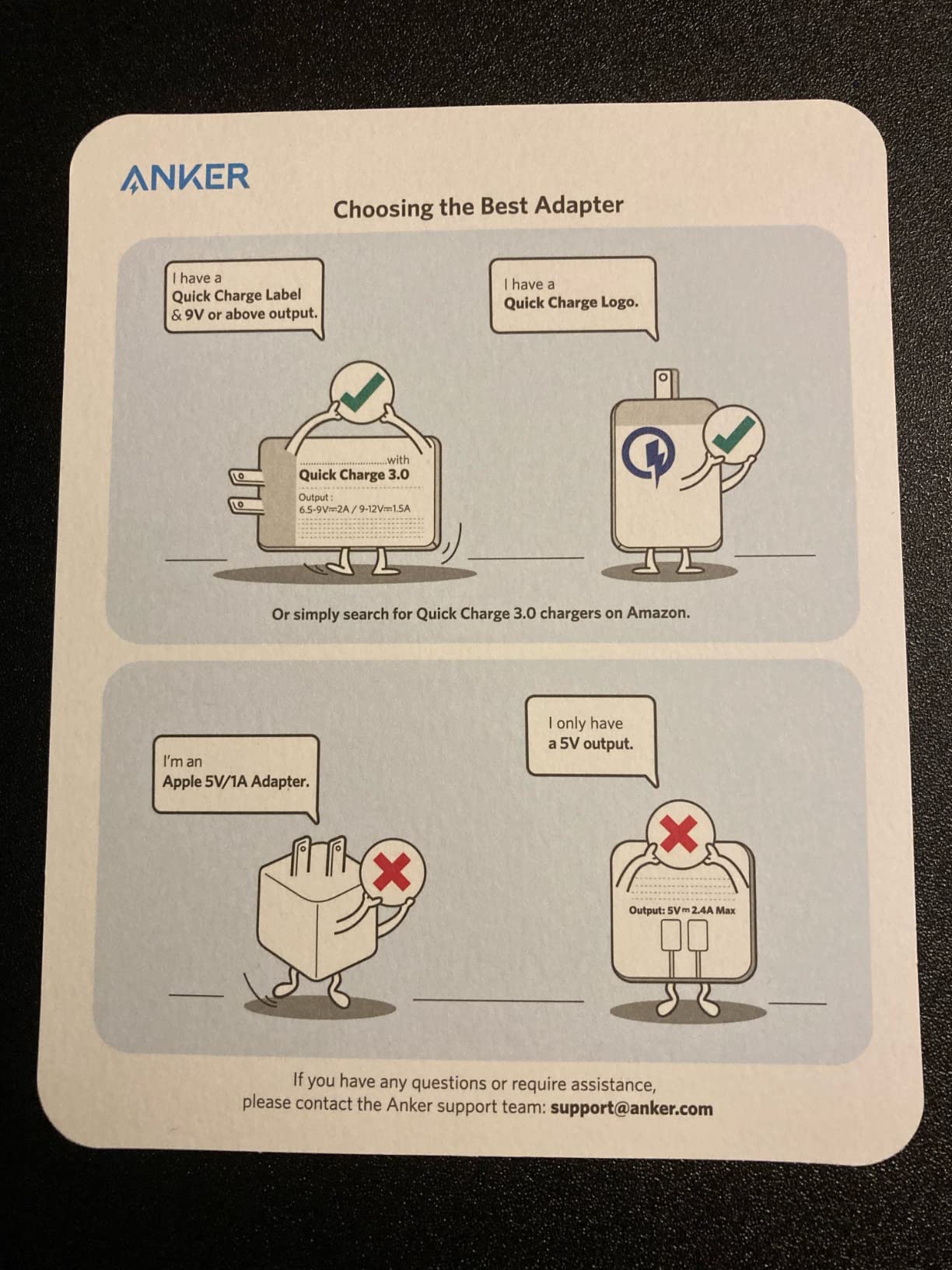 Anker 313 Qi-Certified 10W Fast Wireless Charger Pad | Portable Wireless Charging Pad for Samsung, iPhone, and AirPods (AC Adapter Not Included, Not MagSafe-Compatible) customer photo 2
