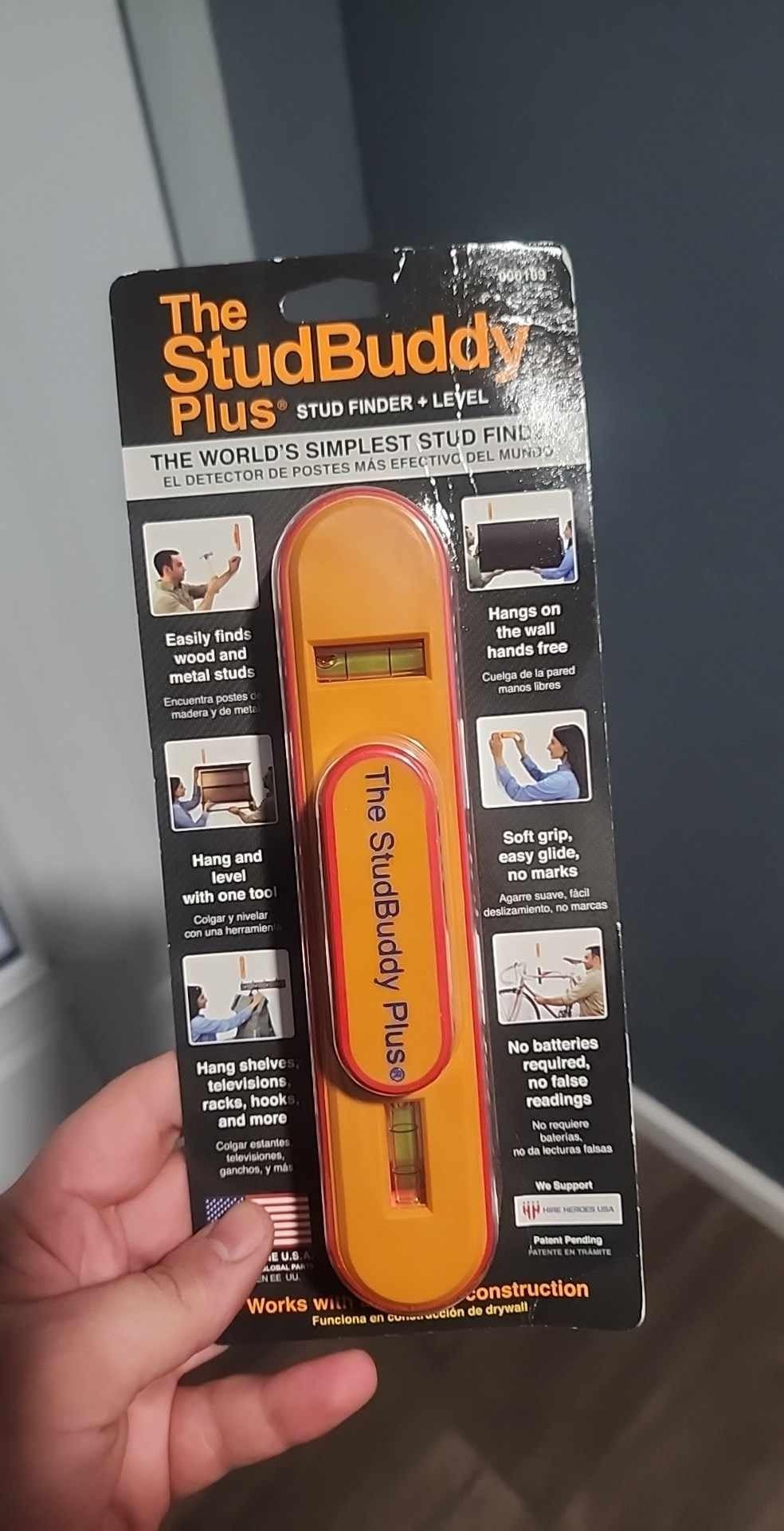 The Original StudBuddy Pro® Magnetic Stud Finder with Level - Made in the USA - Easy to Use Stud Finder for Drywall and Wood customer photo 2