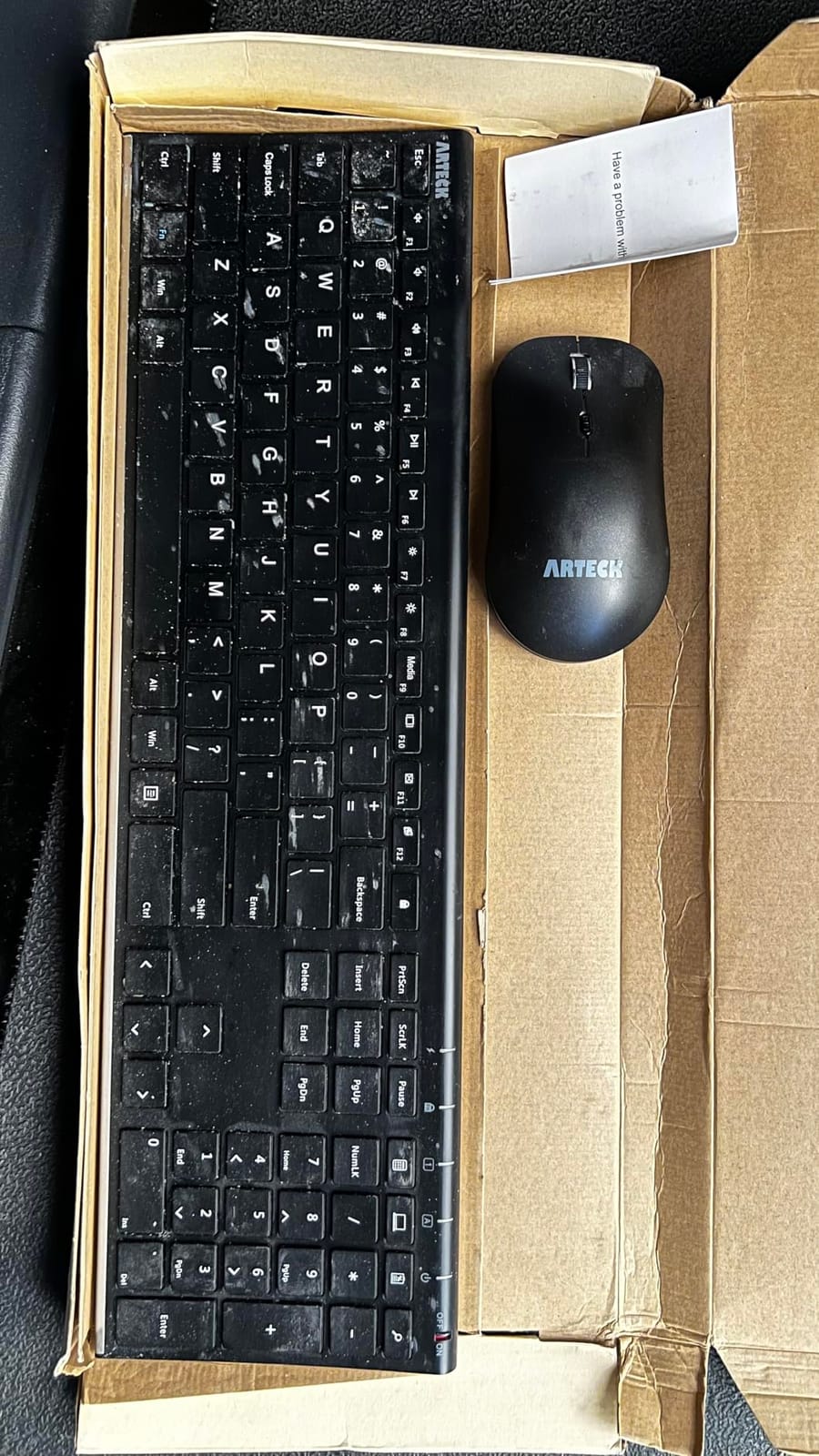 Arteck 2.4G Wireless Keyboard and Mouse Combo Stainless Steel Ultra Slim Full Size Keyboard and Ergonomic Mice for Computer Desktop PC Laptop and Windows 10/8/7 Build in Rechargeable Battery customer photo 1