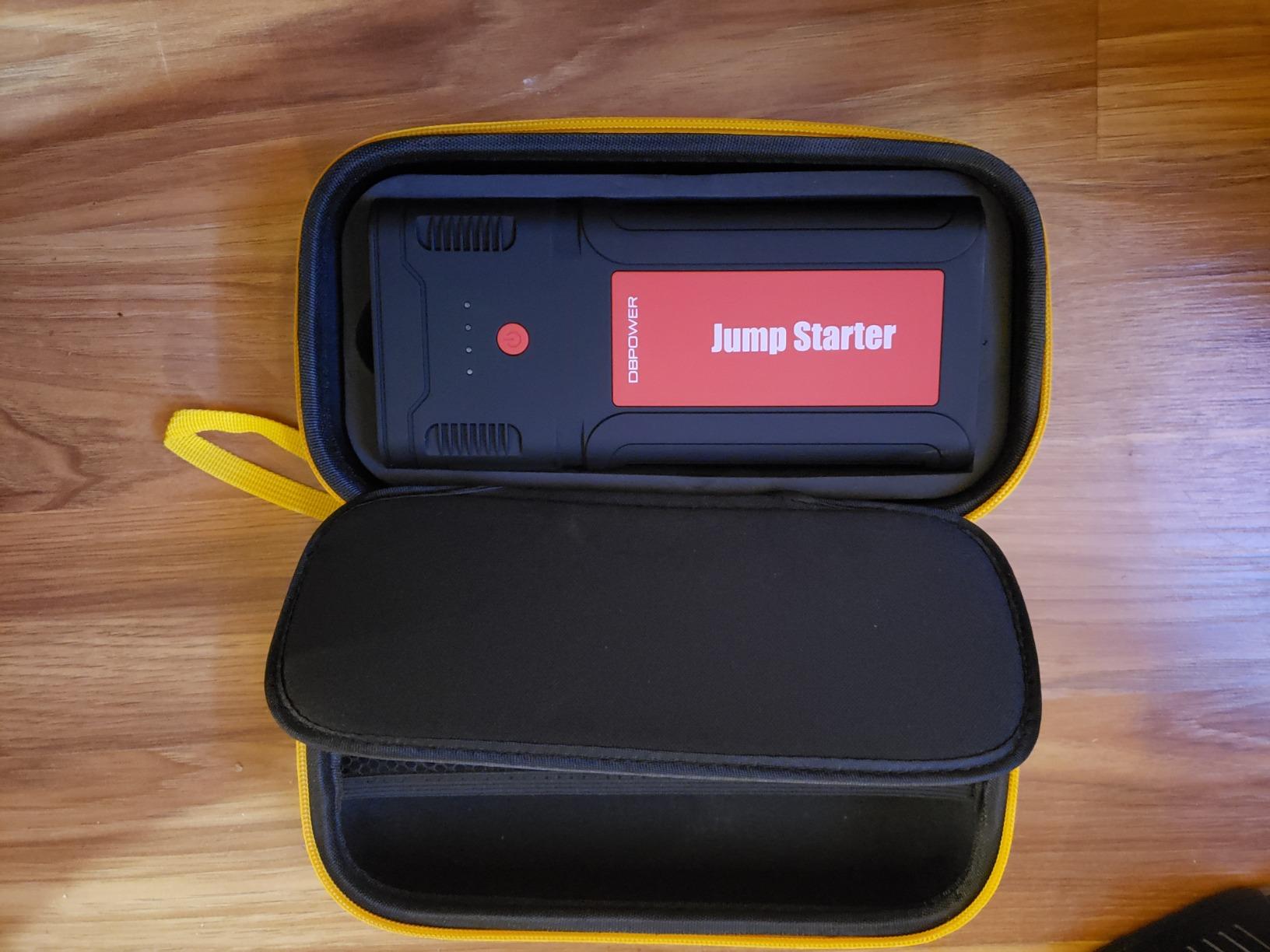 DBPOWER Jump Starter 2750A Peak 76.96Wh Portable Car Jump Starter (Up to 10L Gas/8L Diesel Engine) 12V Auto Battery Booster Pack with Smart Clamp Cables, Quick Charger, LED Light Jump Box customer photo 2
