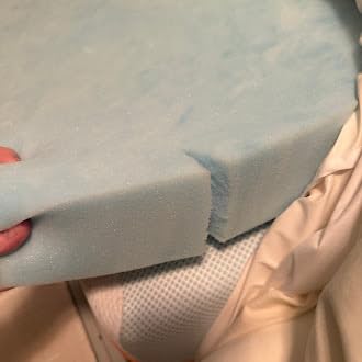 Sure2Sleep Gel Swirl Memory Foam Mattress Topper - 3 Inch, Pressure Relieving, Cooling Comfort - Made in the USA & CertiPUR-US Certified - Softens Firm Beds and Extends Mattress Life - Queen Size customer photo 1