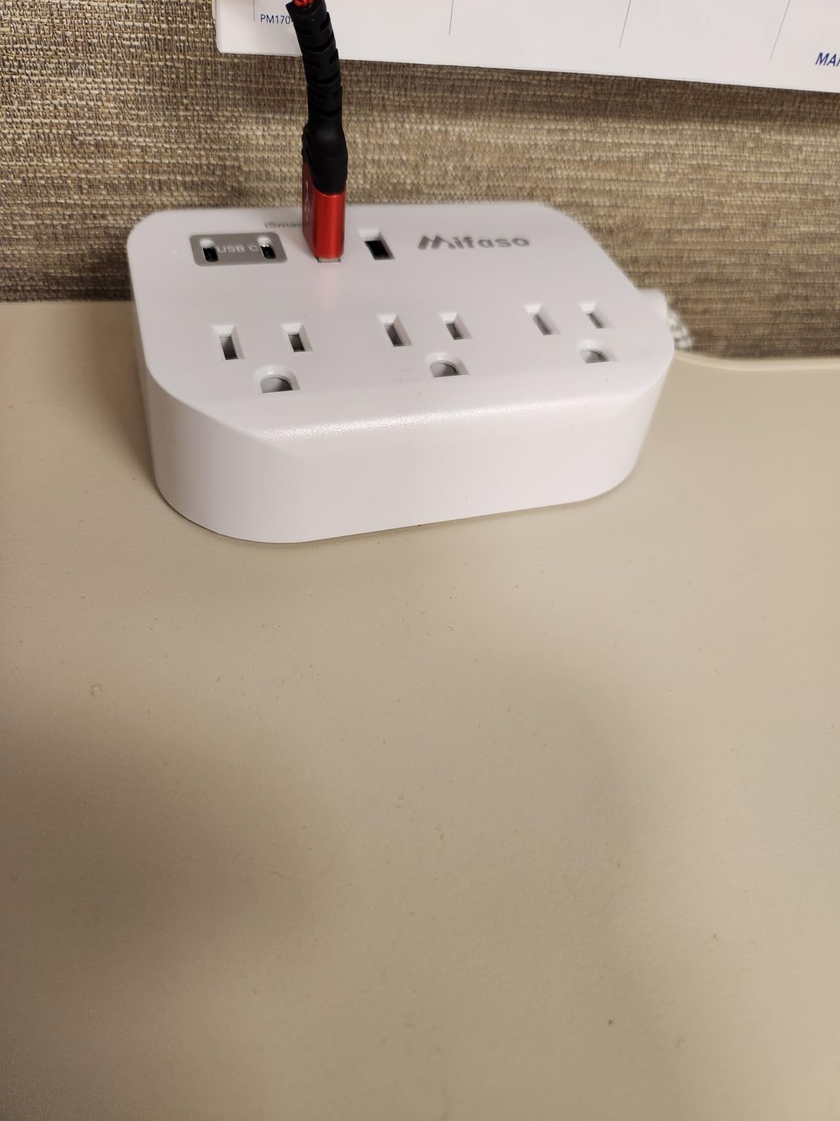 Travel Essentials, Power Strip with USB, Compact Flat Plug Extension Cord | 5FT with 3 Outlets 4 USB Ports, Non Surge Cruise Must Haves, Cruise Ship Essentials, Dorm Room, Apartment Essentials customer photo 2