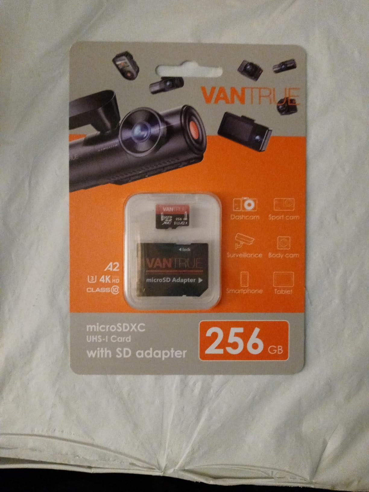 Vantrue 256GB microSDXC UHS-I U3 4K Memory Card with Adapter for Dash Cams customer photo 2