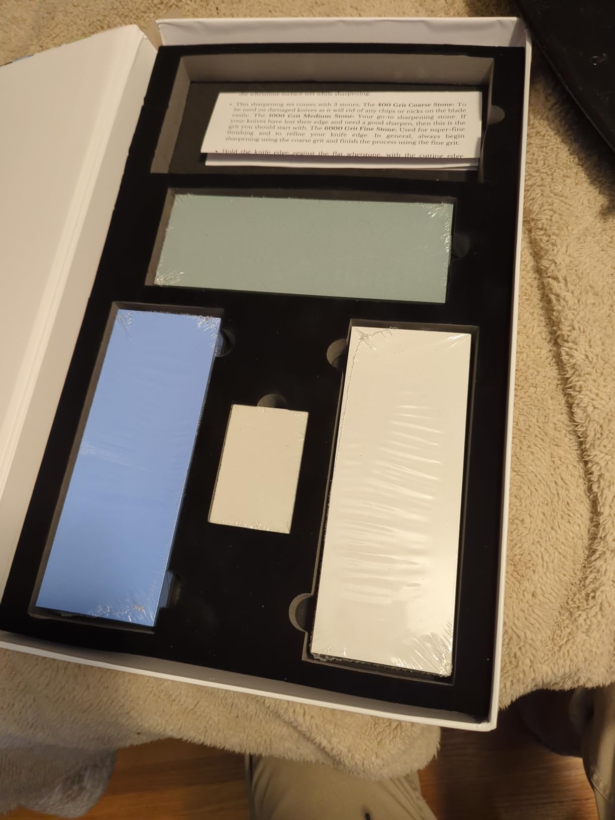 Sharp Pebble Knife Sharpening Stones Kit -Grits 400/1000/6000 customer photo 2
