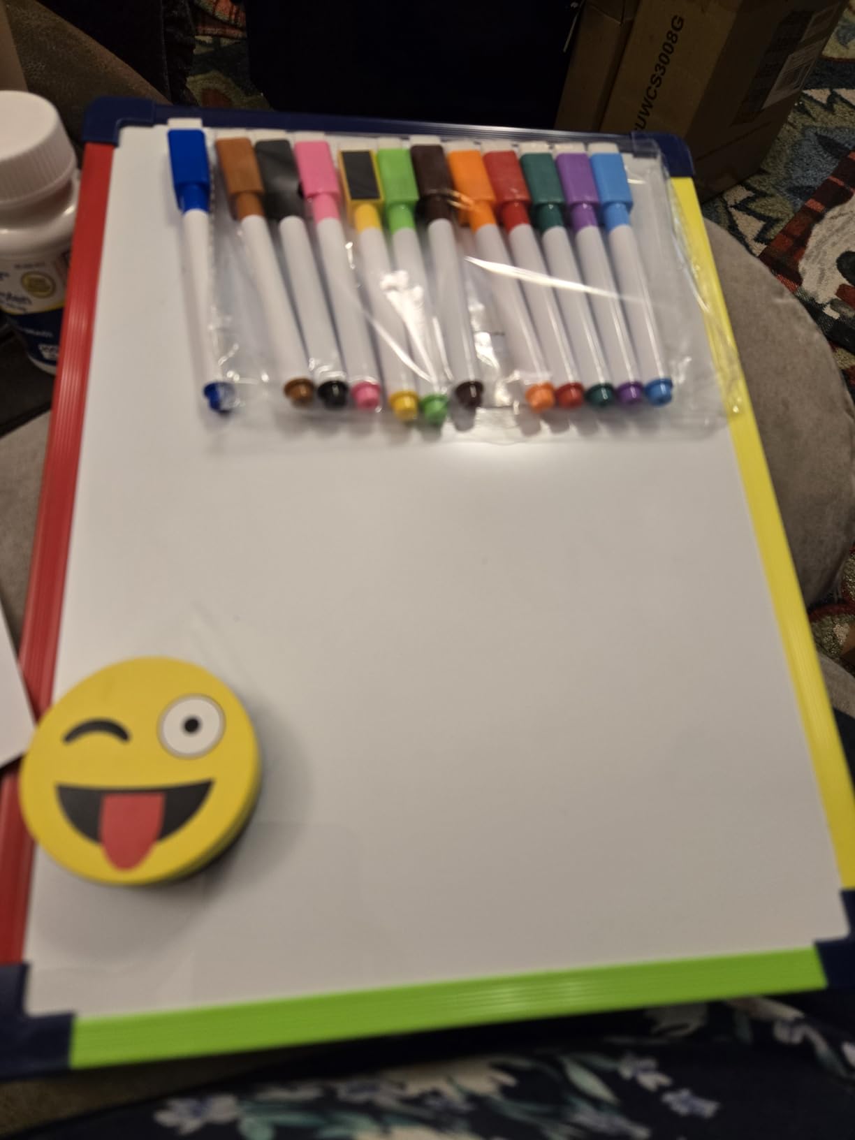 SCRIBBLEDO Colored Frame Magnetic Dry Erase White Board 9