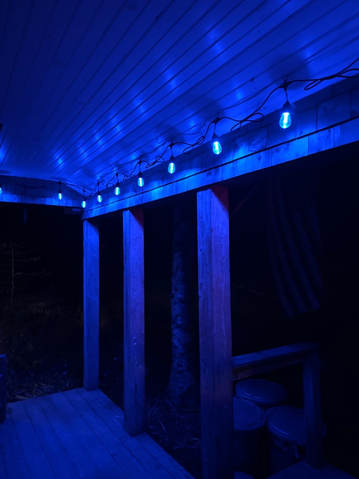 Mlambert 48FT Outdoor Patio RGB Cafe String Lights with Remote, Black customer photo 1
