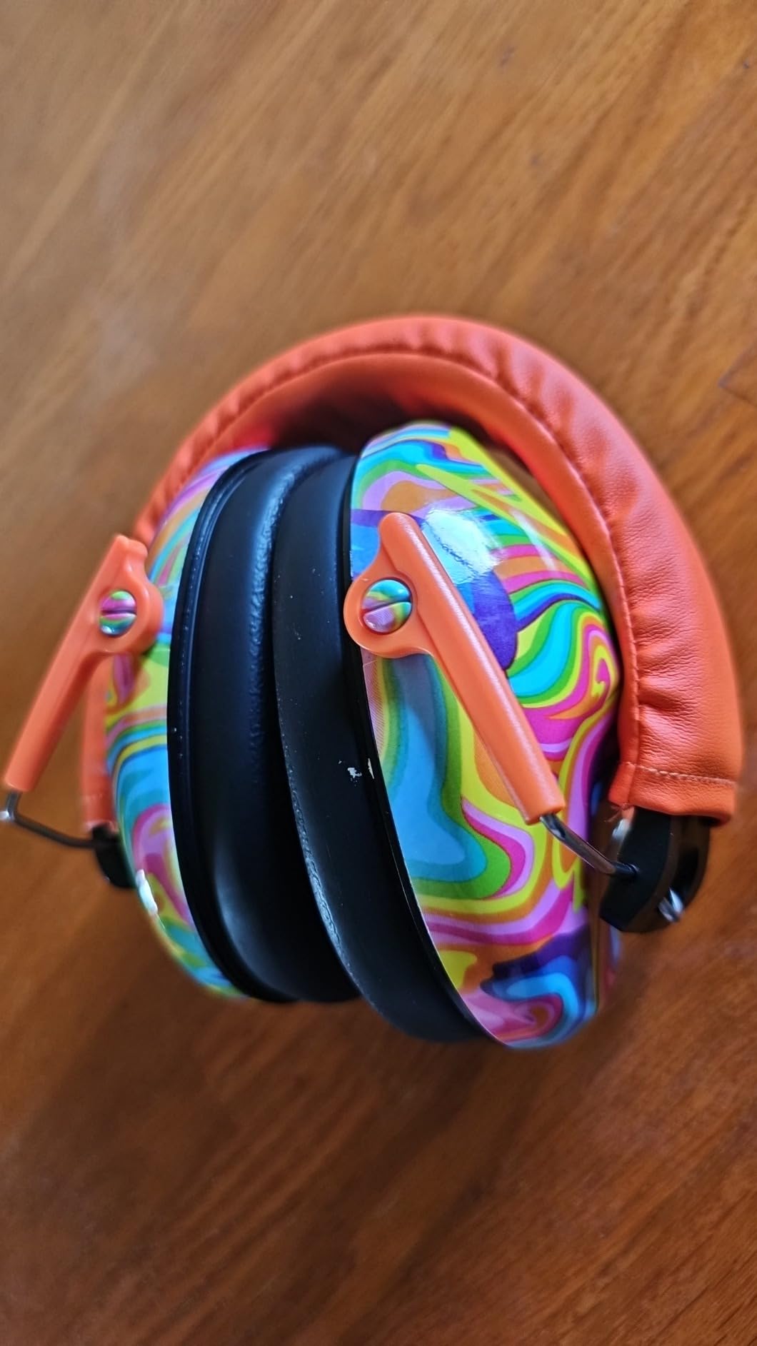 PROHEAR 032 Kids Ear Protection – Ear Muffs for Noise Reduction, 25NRR Noise Cancelling Headphones for Kids,Toddlers, Autism, Sensory Use, Hearing Protection – Orange customer photo 2