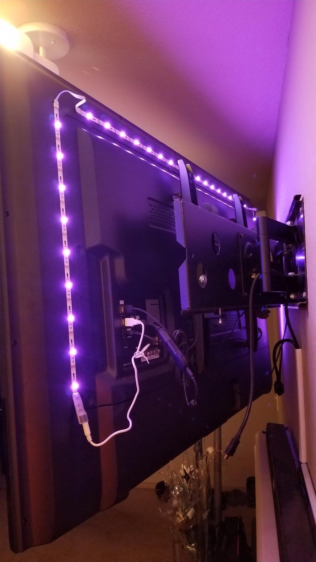 PANGTON VILLA Led Lights for TV LED Backlight for 65-75in TV, 16.4FT RGB customer photo 2