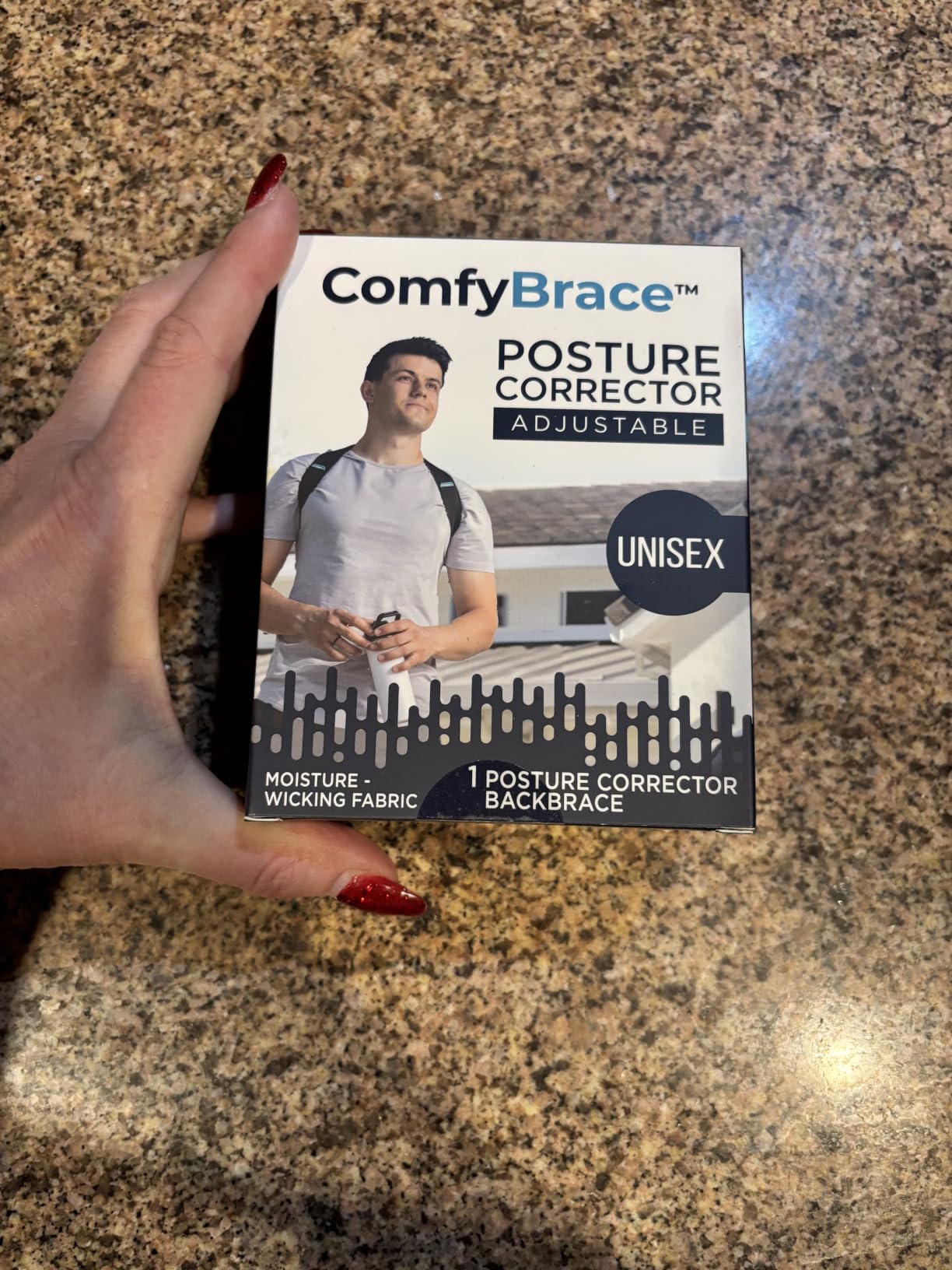 ComfyBrace Posture Corrector for Men and Women, Back Brace Straightener | Breathable adjustable posture brace, shoulder brace straps and upper back support for neck hump, hunchback, clavicle pain customer photo 2