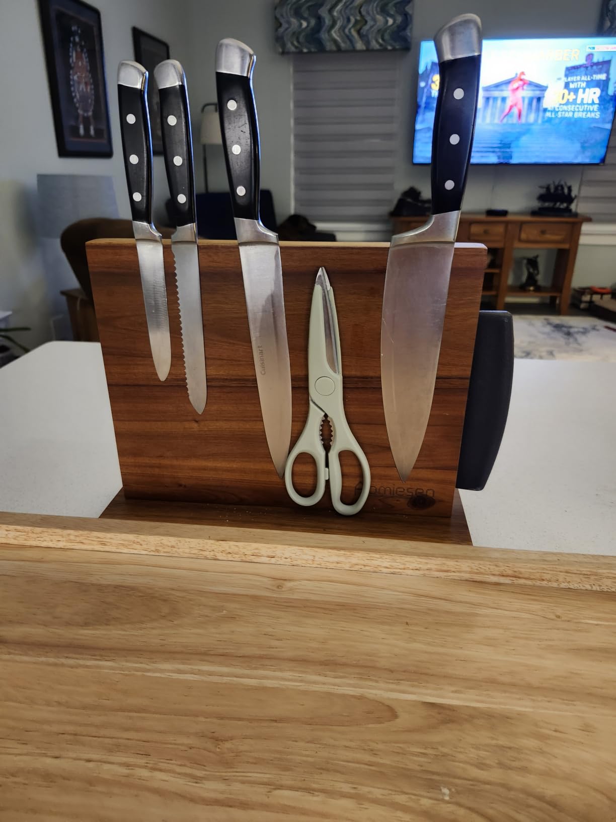 Home Kitchen Magnetic Knife Block Holder Rack Magnetic Stands with Strong Enhanced Magnets Multifunctional Storage Knife Holder customer photo 1