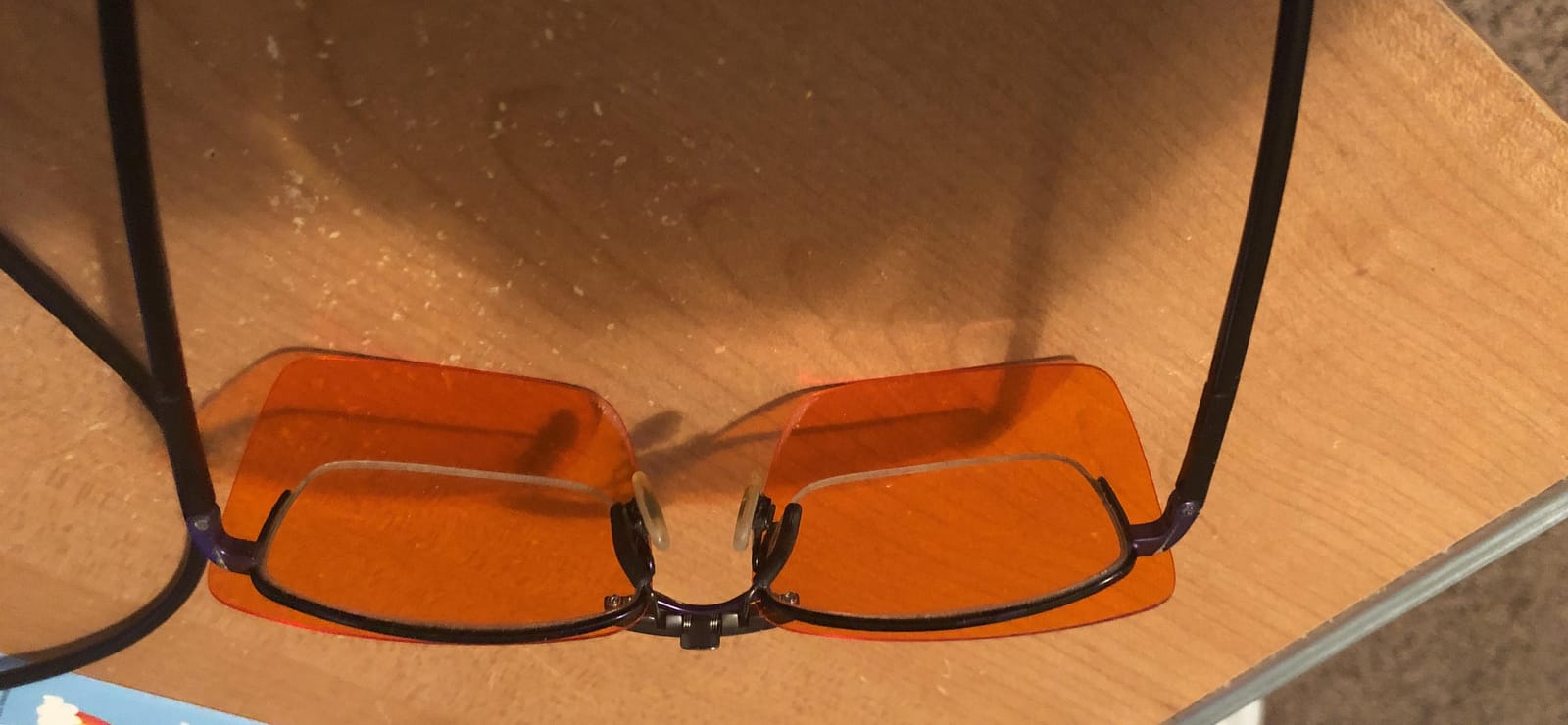 FONHCOO Clip-on Blue Light Blocking Glasses Womens Mens 2 Pack over Prescription Glasses Framless Lens Computer Gamer Eyeglasses customer photo 2