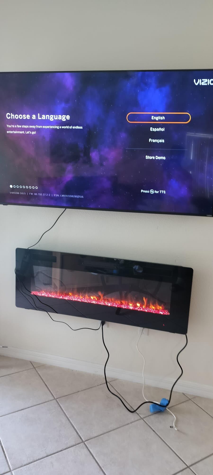 50 inch Electric Fireplace Recessed and Wall Mounted Insert Update customer photo 1