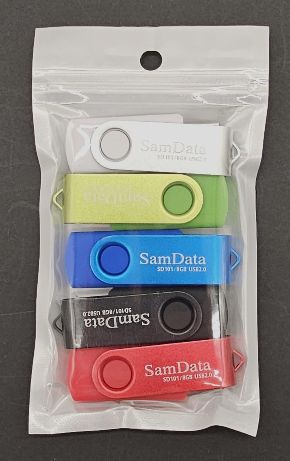 SamData 32GB USB Flash Drives 2 Pack 32GB Thumb Drives Memory Stick Jump Drive with LED Light for Storage and Backup (2 Colors: Black Blue) customer photo 1