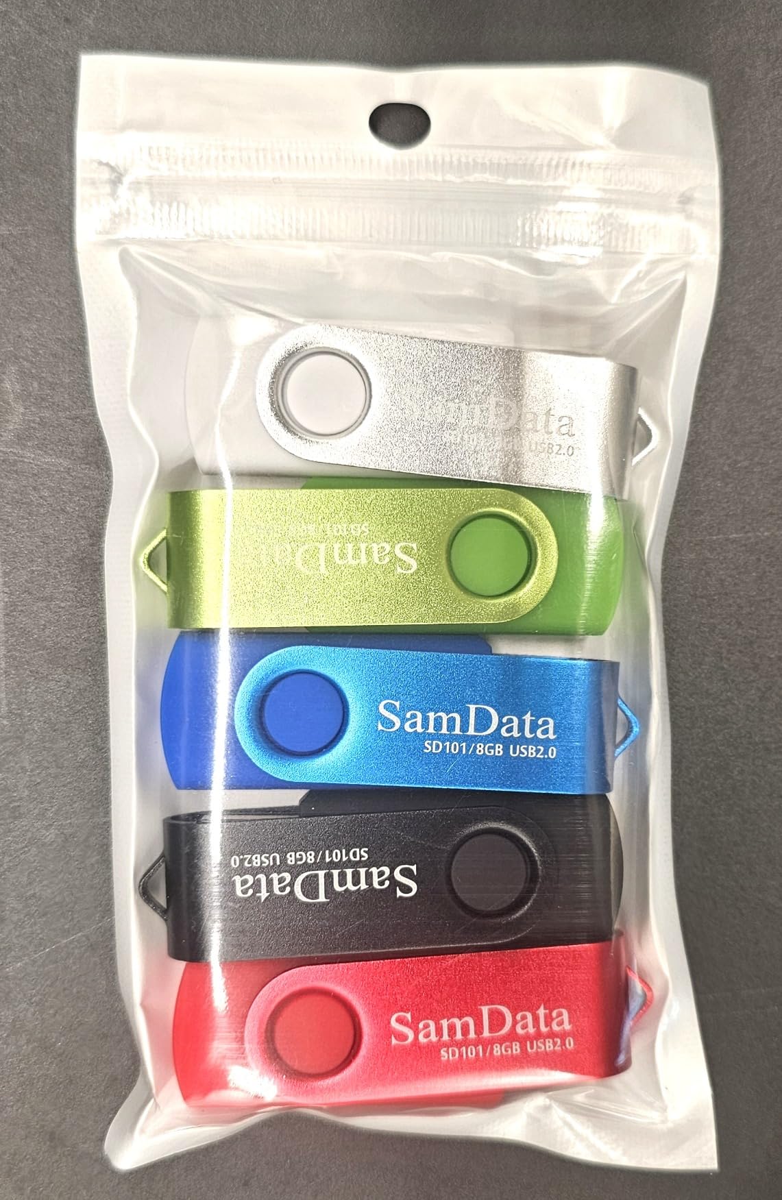 SamData 32GB USB Flash Drives 2 Pack 32GB Thumb Drives Memory Stick Jump Drive with LED Light for Storage and Backup (2 Colors: Black Blue) customer photo 2