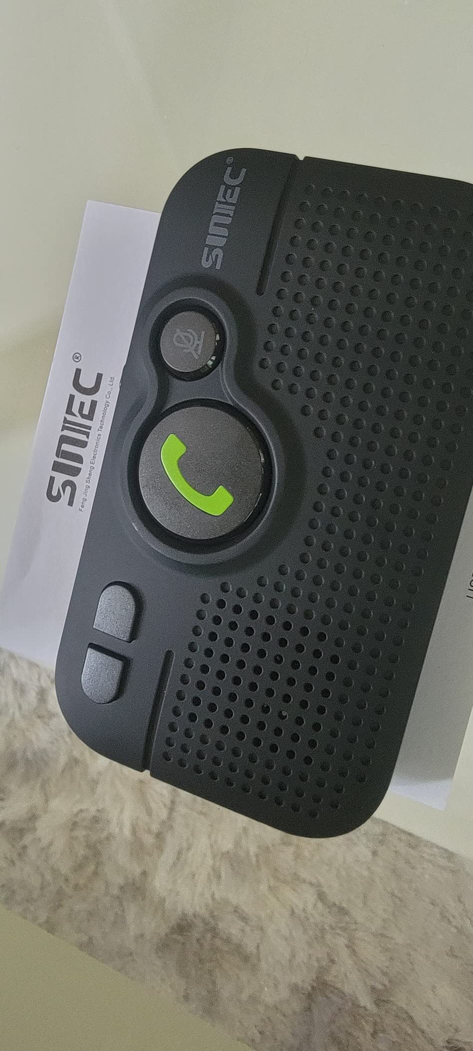 Handsfree Bluetooth Car Kit for Cell Phone,Wireless Speaker for Car | AUTO Power On Off Reconnect, Support Siri Google Voice Assistant Hands Free Phone Speakerphone with Visor Clip - BC980SA customer photo 1