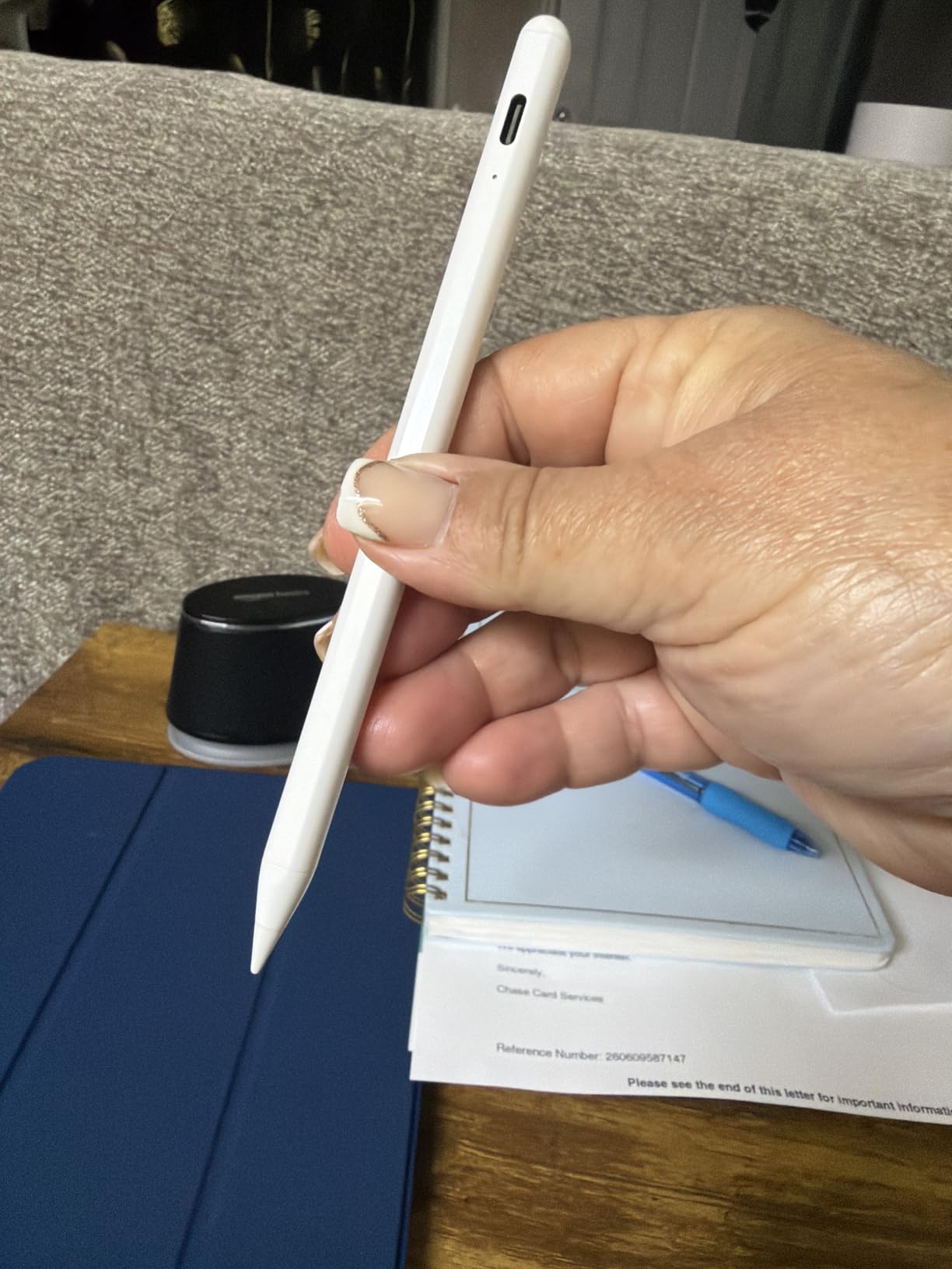 Stylus Pen for iPad 6-11th Gen 2X Fast Charge, Palm Rejection-White | Tilt Sensitivity, USB-C Charge, Compatible with 2018-2026 Apple Pencil iPad Pro 11/12.9/13, Air 3/4/5/M2/M3/M4, mini 5/6/7 customer photo 1