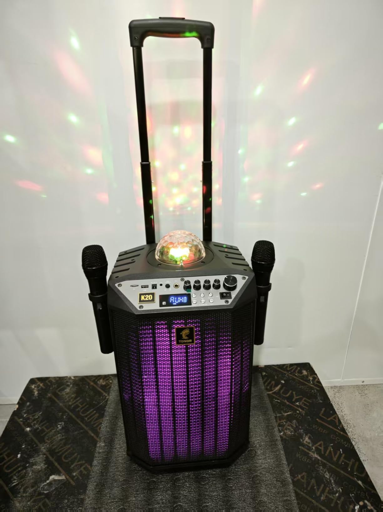 TONOR Wireless Karaoke Machine for Adults, PA System Portable Bluetooth Singing Speaker with 30 m/100 ft Dual Wireless Microphones Microfono, Disco Ball for Home Karaoke, Party, Class and Church K20 customer photo 2