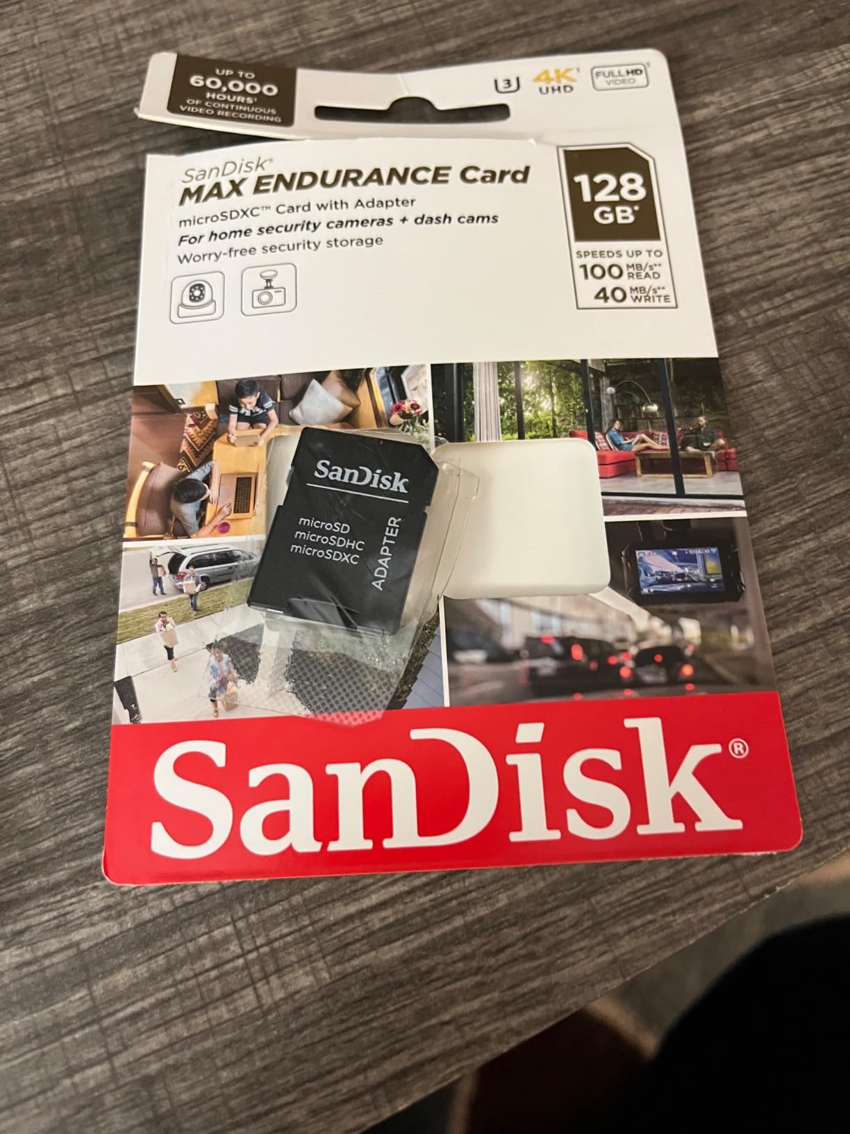 SANDISK 32GB MAX Endurance microSDHC Card with Adapter for Home Security Cameras and Dash cams - C10, U3, V30, 4K UHD, Micro SD Card - SDSQQVR-032G-GN6IA customer photo 1