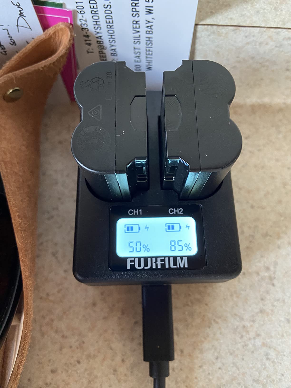 Fujifilm Twin Battery Charger for NP-W235 Battery | Twin battery charger for NP-W235 with dual slots and 1 year warranty customer photo 1