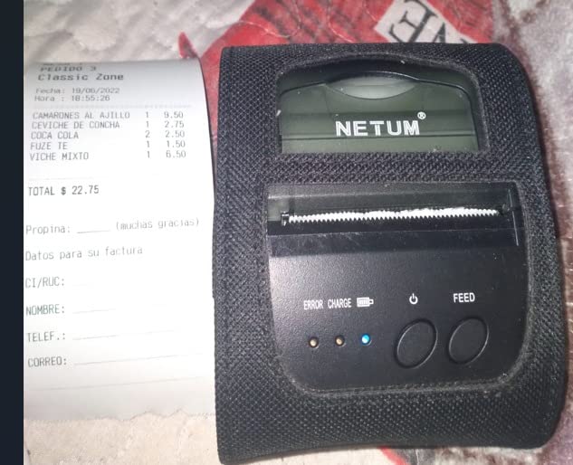 NETUM Bluetooth Receipt Printer, 58mm Mini Thermal POS Printer Portable Personal Bill Printer 2 inches for Restaurant Sales Retail Compatible with Android customer photo 1
