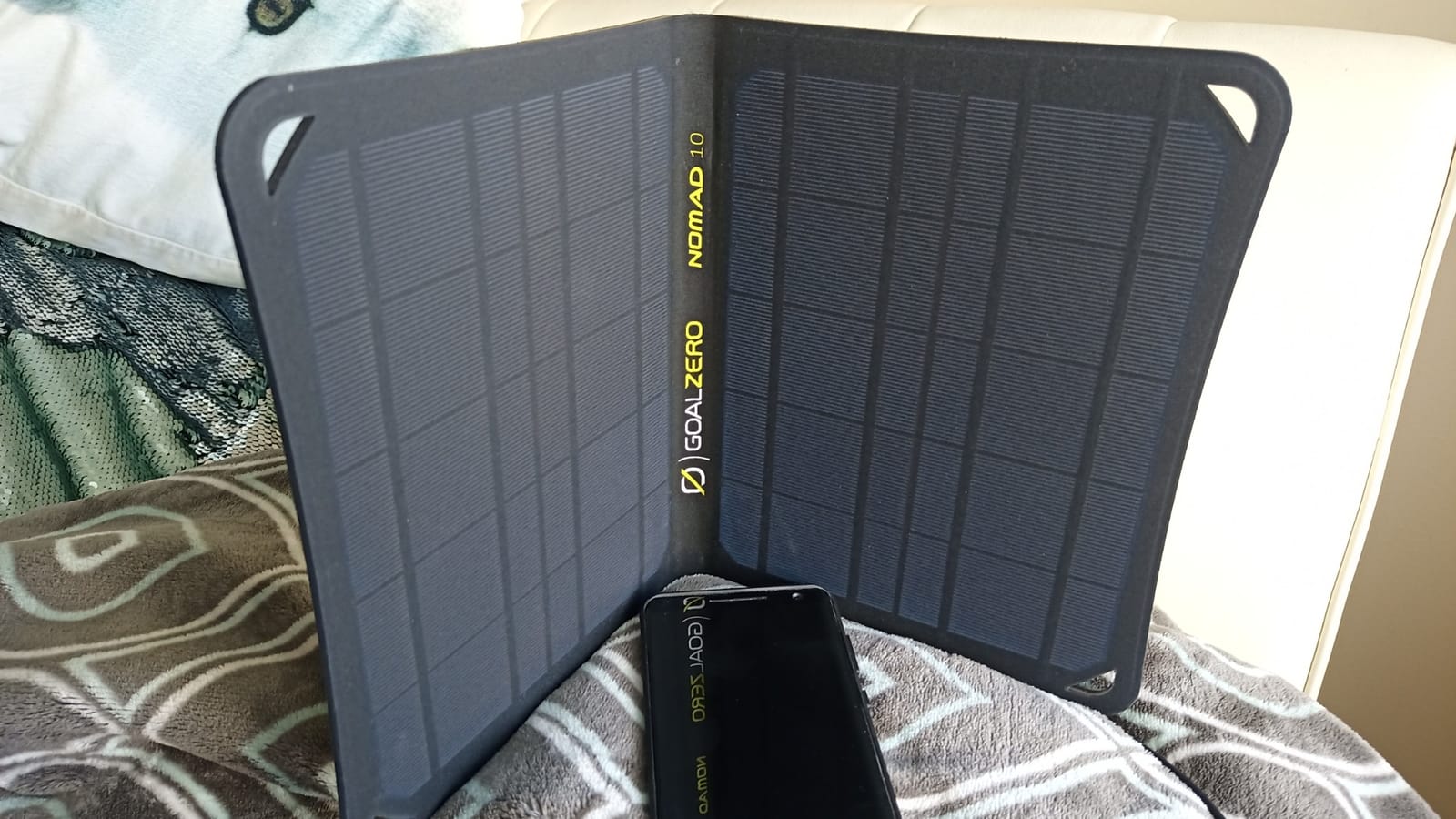 Goal Zero Nomad 10, Foldable Monocrystalline 10 Watt Solar Panel with USB Port, Portable Solar Panel Backpacking, Hiking and Travel. Lightweight Backpack Solar Panel Charger with Adjustable Kickstand customer photo 1