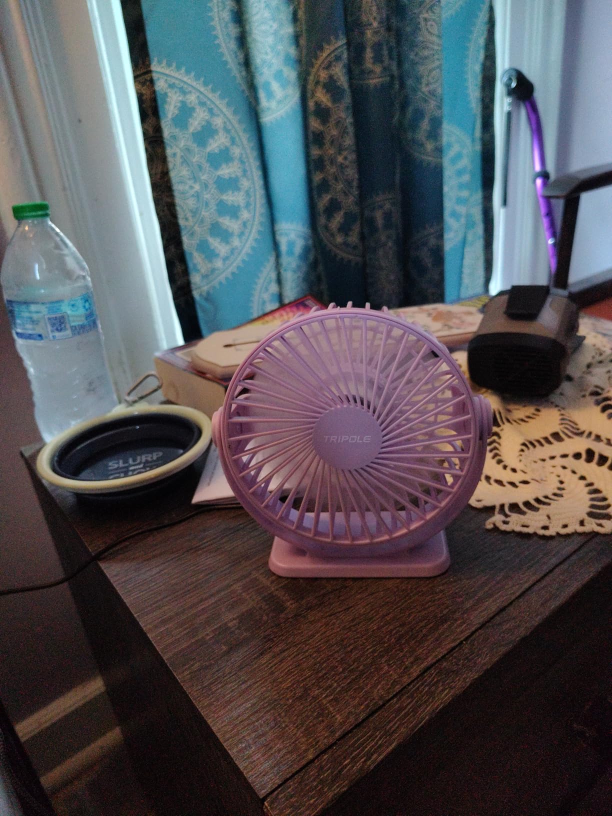TriPole Small Desk Fan USB Powered Mini Portable Fan 360°Rotation, 5.1 Inch customer photo 1