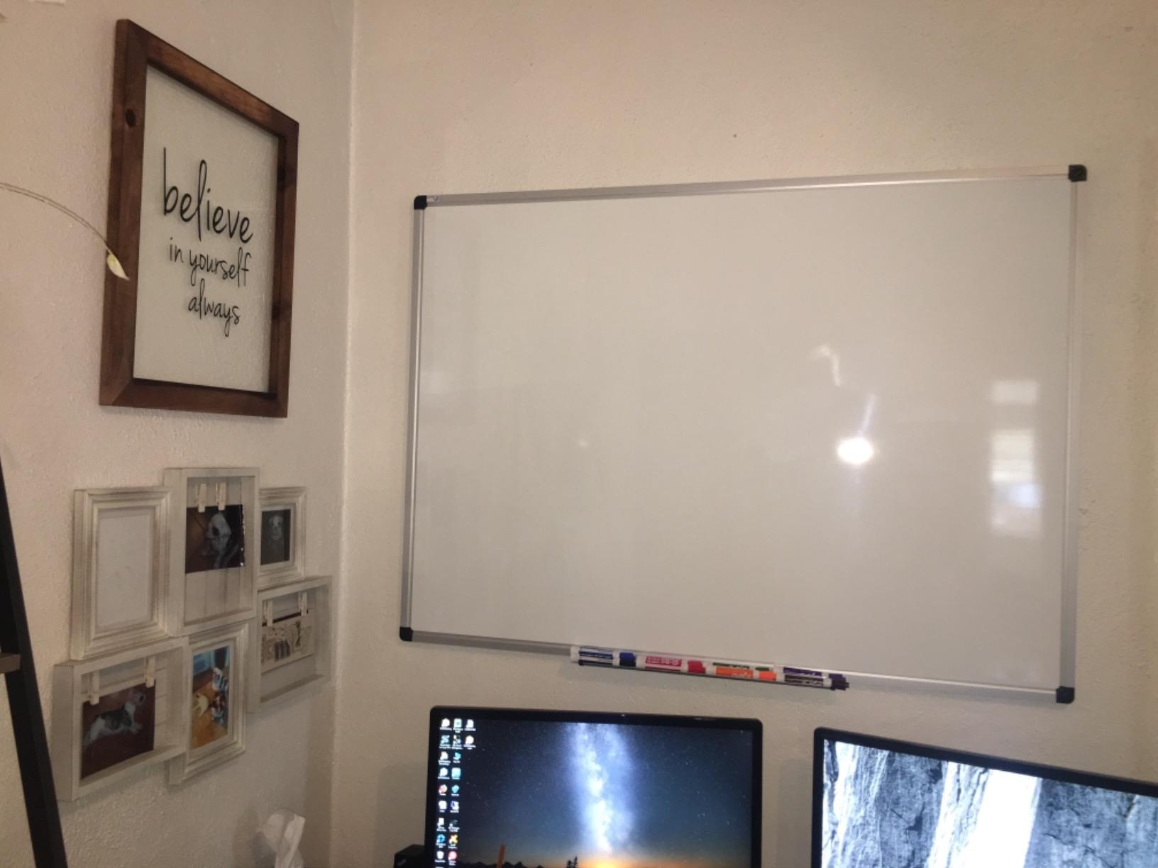 XBoard Magnetic Whiteboard 72 x 40 Inches | Large Dry Erase White Board for Wall, Aluminum Frame Dry Erase Board for School, Office, Home customer photo 2