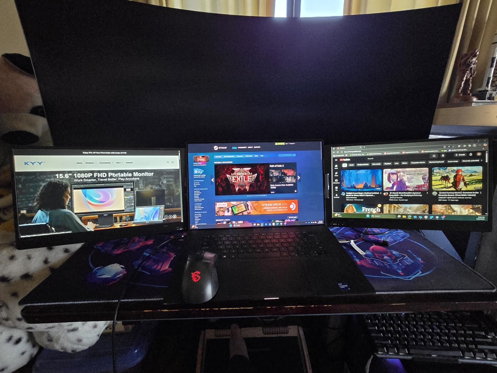 KYY Portable Monitor 15.6'' FHD 1080P USB C HDMI Gaming Monitor customer photo 2