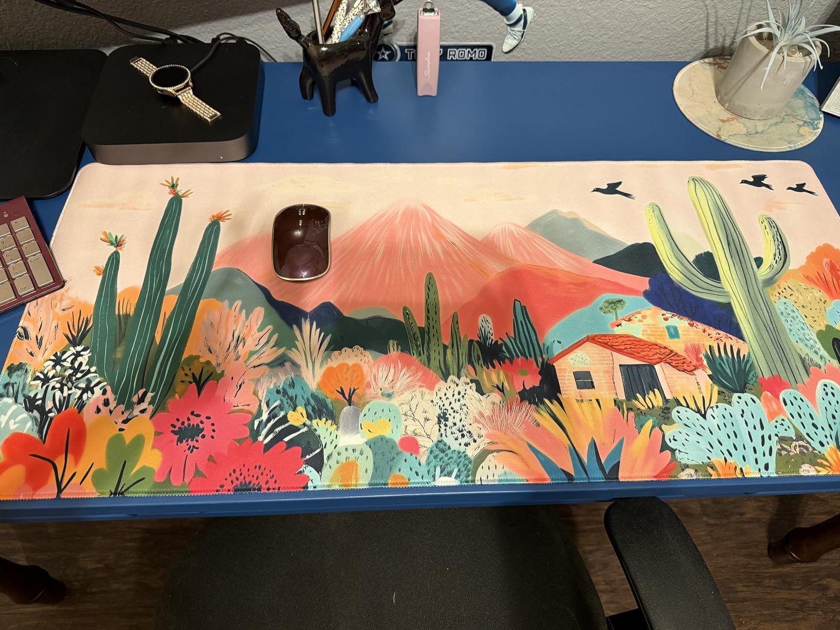 iCasso Desk Mat, Large Desk Mouse Pad for Desk,Home Office - Green Weeds customer photo 2
