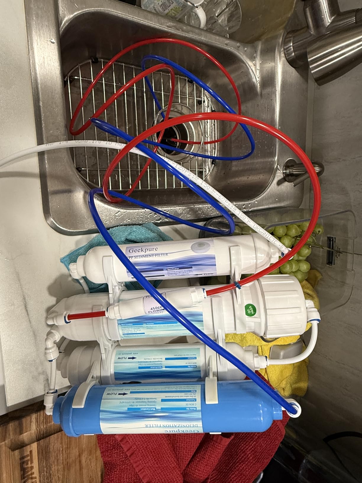 Geekpure 4 Stage Portable Reverse Osmosis Water Filtration System-100 GPD customer photo 1