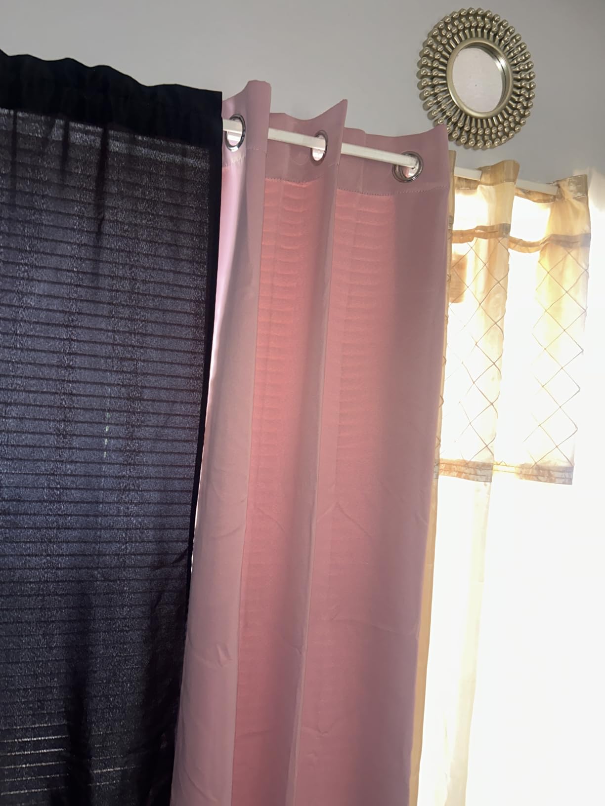 Diraysid Blackout Curtains for Bedroom Grommet Thermal Insulated Room Darkening Curtains (42 x 84 Inch, 2 Panels, Navy Blue) customer photo 2