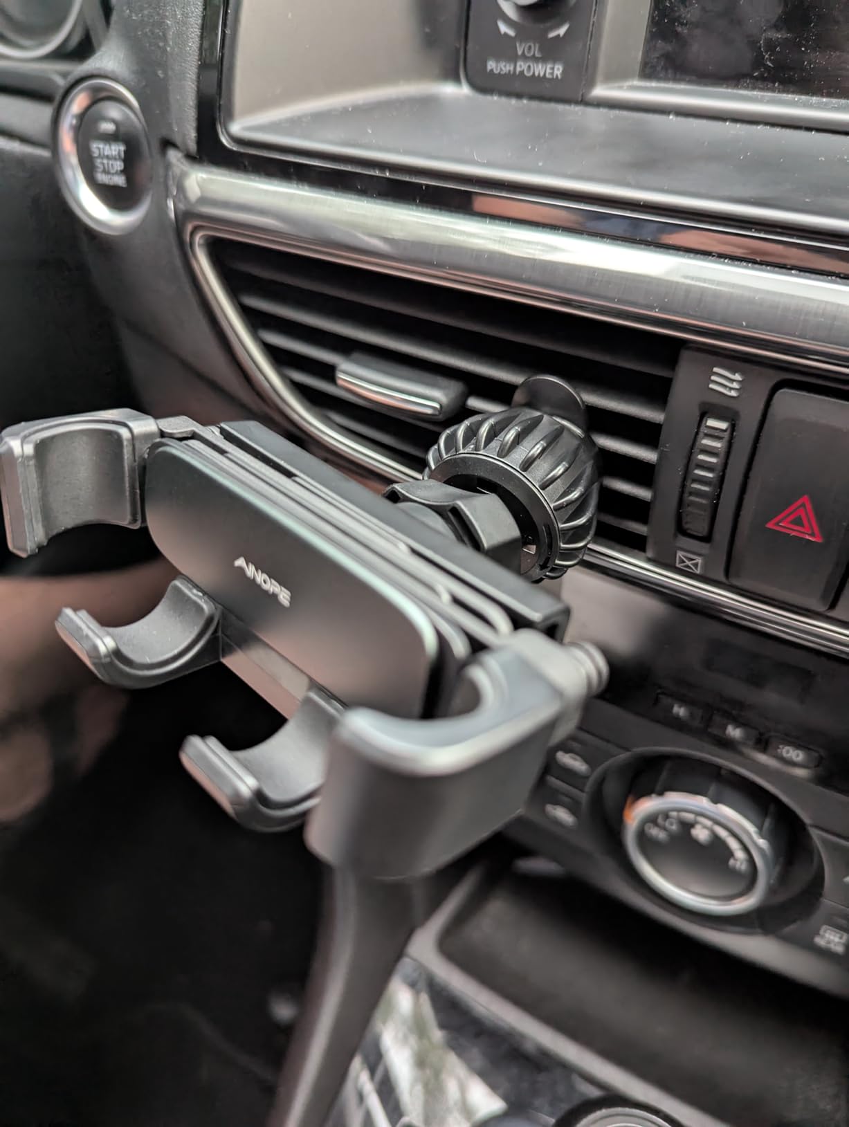 AINOPE Car Vent Phone Mount Holder for iPhone 17 Pro Max Car Mount [Drop-in Grip] Phone Holders for Your Car Air Vent Interior Accessories Gifts for Men for iPhone 17 Pro Max 16 15 14 Galaxy S26 customer photo 1