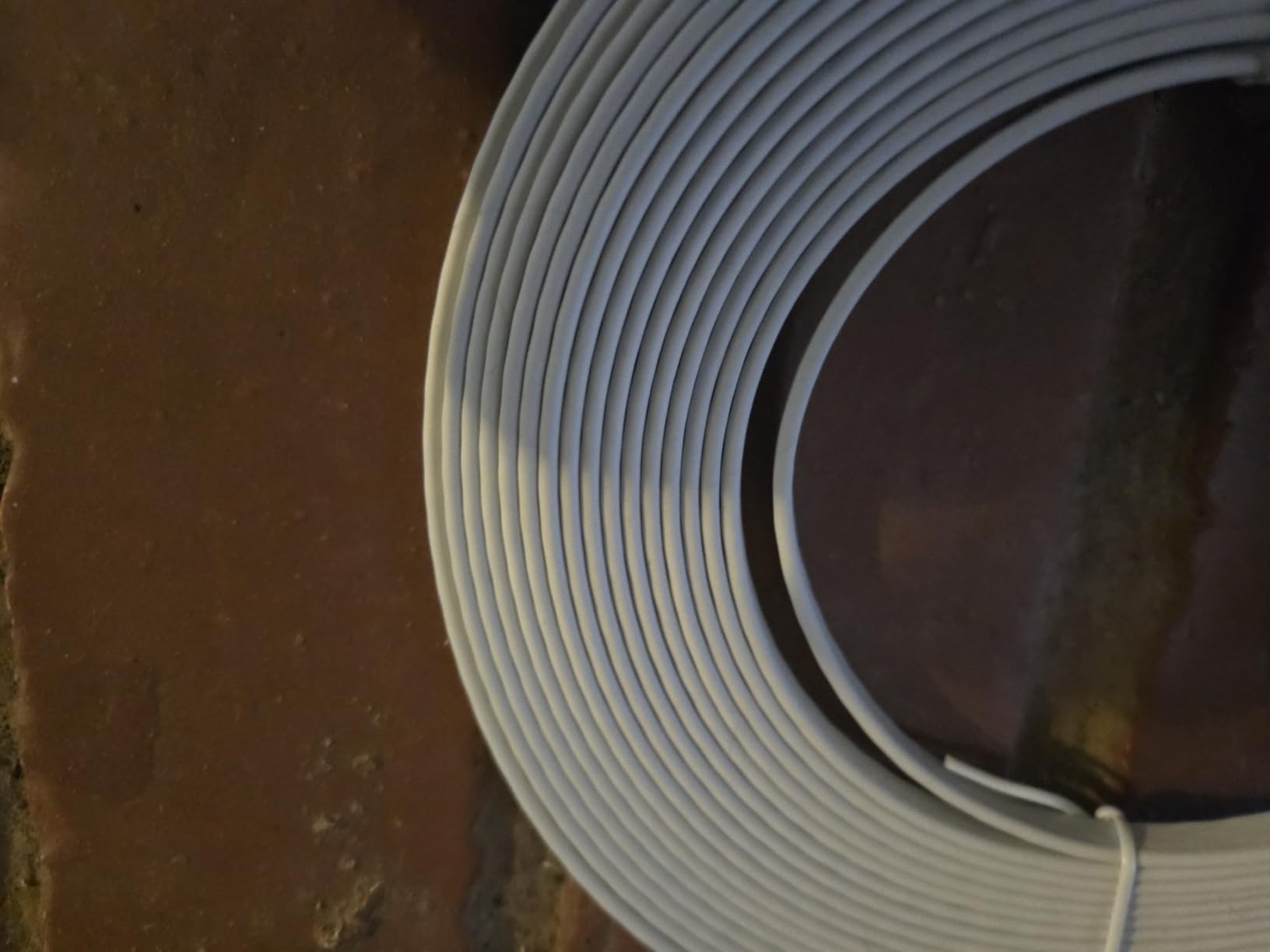 Amazon Basics RJ45 Cat 7 Ethernet Patch Cable, Flat, 600MHz, Snagless, Includes 25 Nails, 100 Foot, White customer photo 1