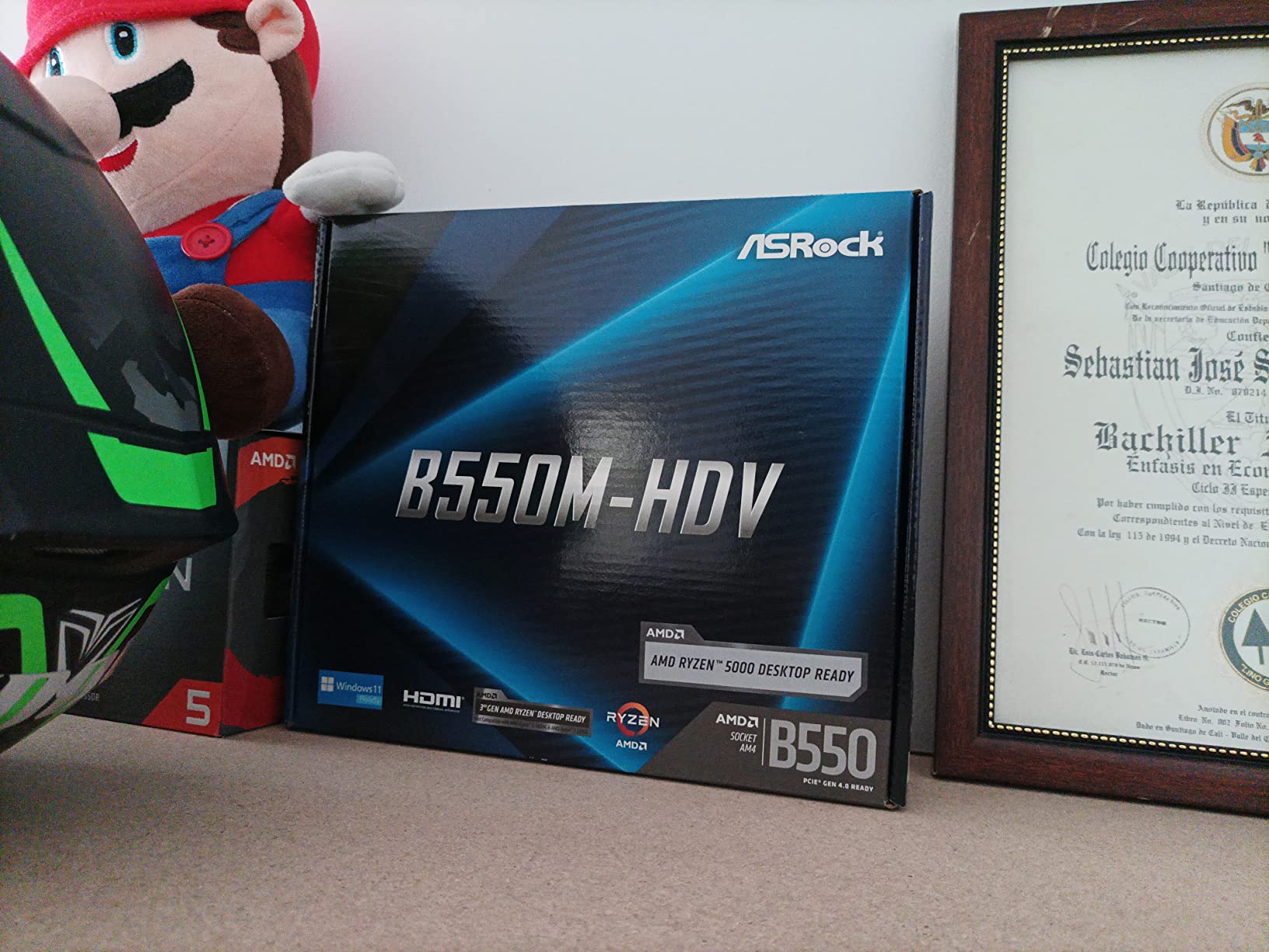ASRock B550M-HDV Socket AM4 Micro-ATX Motherboard, Supports AMD Ryzen 5000/4000/3000 Series Processors, DDR4 4733+(OC), PCIe 4.0, Gigabit LAN customer photo 1