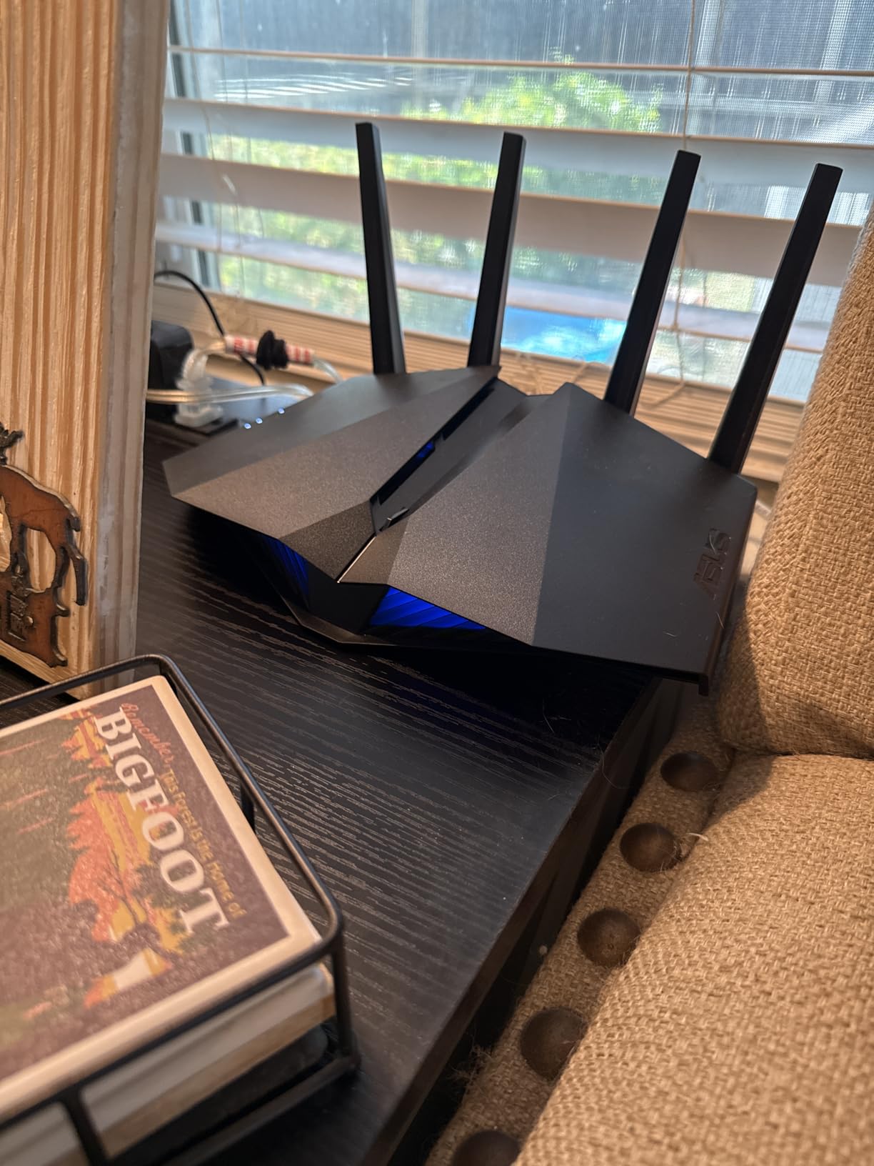 ASUS RT-AX82U (AX5400) Dual Band WiFi 6 Extendable Gaming Router, Gaming Port, Mobile Game Mode, Aura RGB, Included AiProtection Pro Security, Instant Guard, VPN, AiMesh Compatible customer photo 2