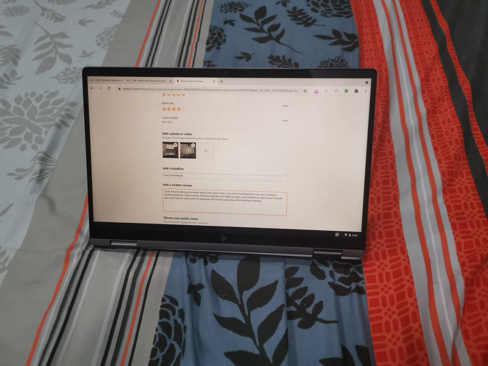 HP Chromebook, 2-in-1, 14C-CA0053DX, i3-10110U, 8GB, 64GB, S customer photo 2
