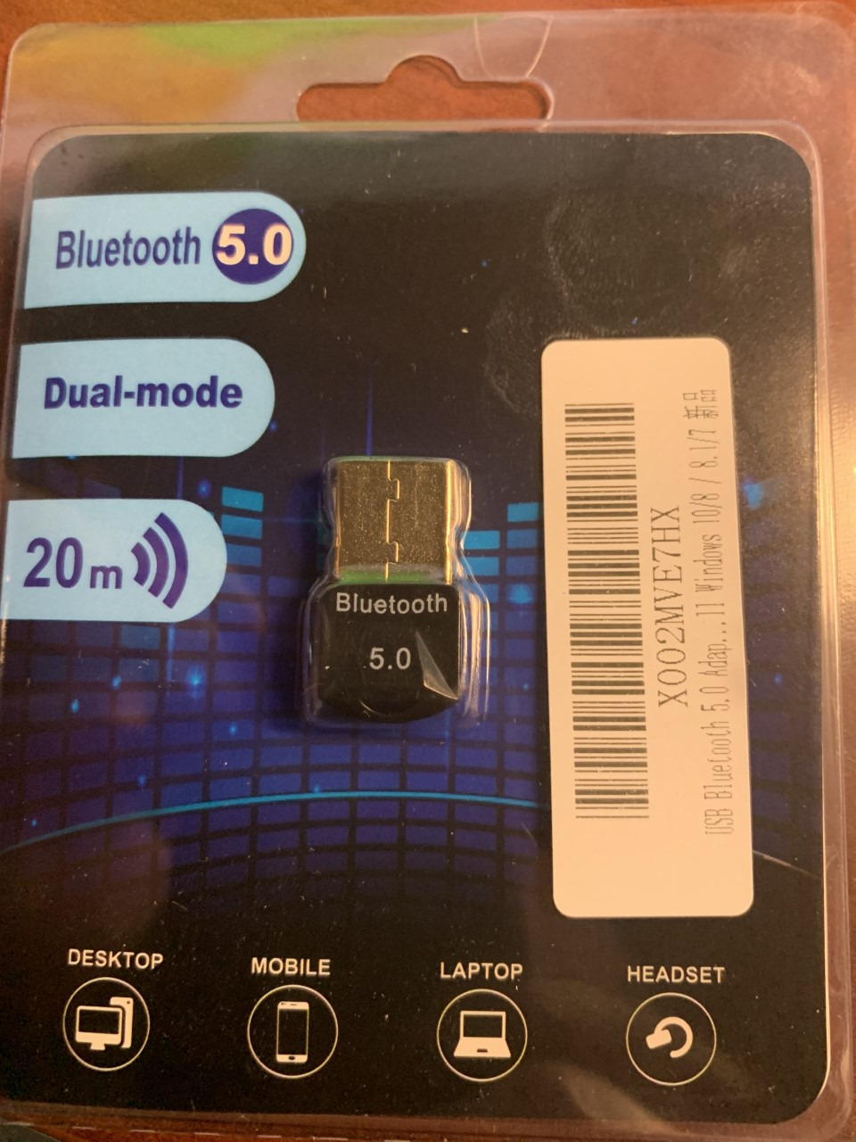 USB Bluetooth 5.0 Adapter Dongle,Wireless Bluetooth Transmitter Receiver for PC Laptop Computer Desktop Stereo Music Skype Call Keyboard Mouse Support All Windows 10/8 / 8.1/7 customer photo 1